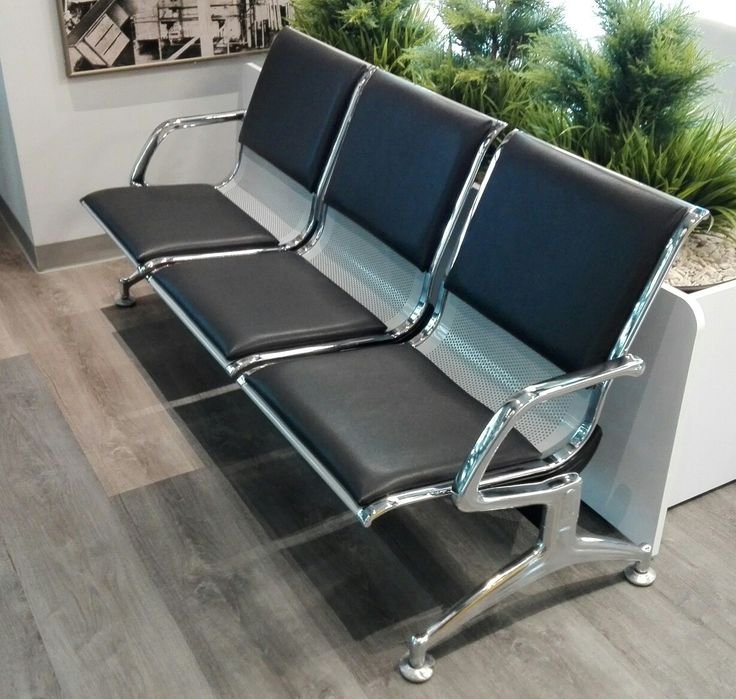 Waiting bench with cushion seats